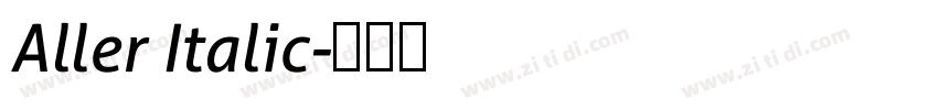 Aller Italic字体转换